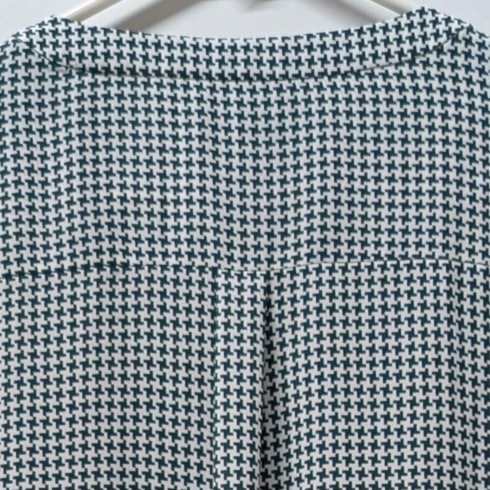 Talbots Long Sleeve Houndstooth Pattern Blouse In… - image 7